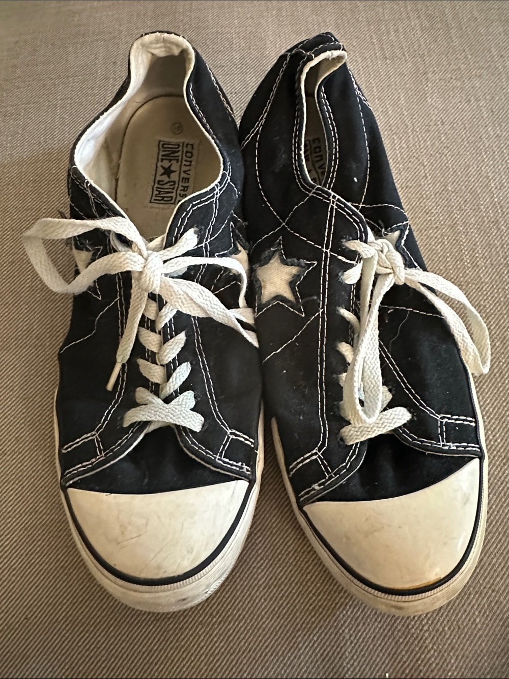 Converse Black and White Star Low-Top Sneakers